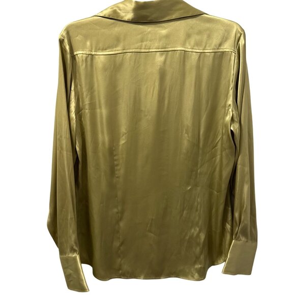 Chicos Silky Splendor Sara Beth Long Sleeve Shirt Haven Size M Blouse. NWT - Picture 9 of 12